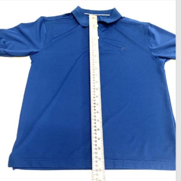 Nautica Youth Boys Polo Shirt Blue Size 10/12  92% polyester 8% Spandex - Picture 3 of 3